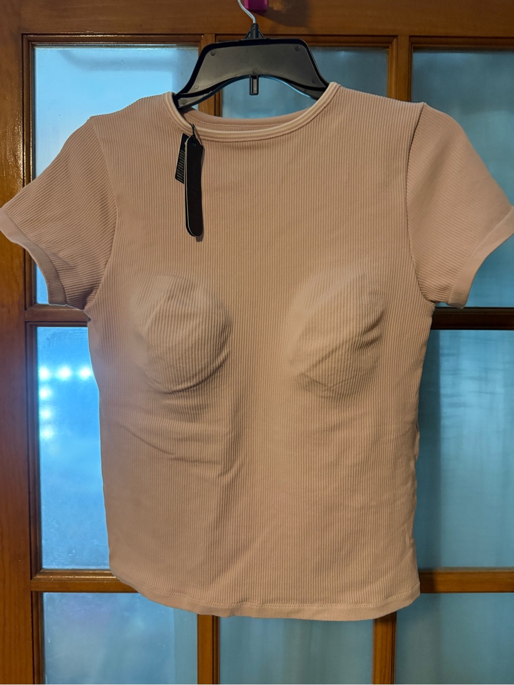 SKIMS X NIKE Ribbed Seamless Baby T-shirt - Picture 3 of 7